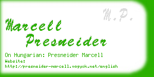 marcell presneider business card